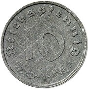 10 Reichspfennig Slavic seven - Allied Occupation - Pattern, Germany, 1947 reverse image