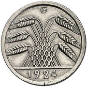 50 Reichspfennig Pattern reverse image
