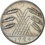 50 Reichspfennig Pattern, Germany, 1924 reverse image
