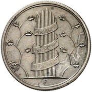 50 Reichspfennig Pattern reverse image