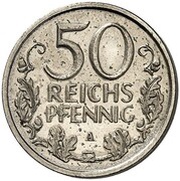 50 Reichspfennig Pattern, Germany, 1926 reverse image
