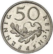 50 Reichspfennig Pattern reverse image