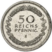 50 Reichspfennig Pattern, Germany, 1926 reverse image