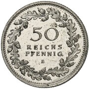 50 Reichspfennig Pattern, Germany, 1926 reverse image