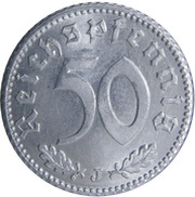 50 Reichspfennig, Germany, 1935 reverse image