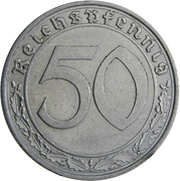 50 Reichspfennig, Germany, 1938-1939 reverse image