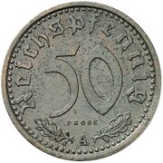50 Reichspfennig Pattern, Germany, 1939 reverse image