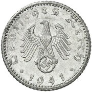 50 Reichspfennig Pattern, Germany, 1941 reverse image