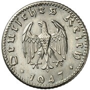 50 Reichspfennig Allied Occupation - Pattern obverse image