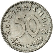 50 Reichspfennig Allied Occupation - Pattern, Germany, 1947 reverse image