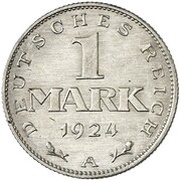 1 Mark Pattern, Germany, 1924 reverse image