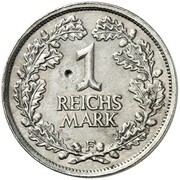 1 Reichsmark Pattern, Germany, 1925 reverse image