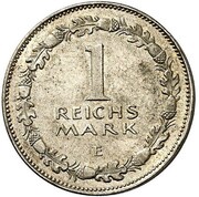 1 Reichsmark Pattern, Germany, 1925 reverse image