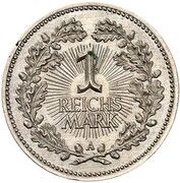 1 Reichsmark Pattern reverse image