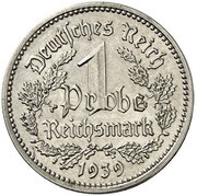 1 Reichsmark Pattern reverse image