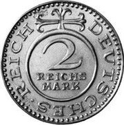 2 Reichsmark Pattern reverse image