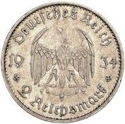 2 Reichsmark Martin Luther - Mule obverse image
