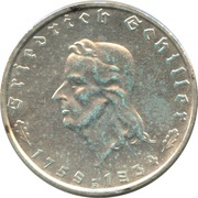 2 Reichsmark Friedrich Schiller obverse image