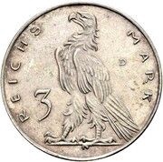 3 Reichsmark Pattern obverse image