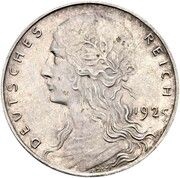 3 Reichsmark Pattern, Germany, 1925 reverse image