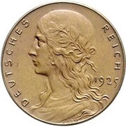 3 Reichsmark Pattern, Germany, 1925 reverse image