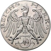 3 Reichsmark Pattern obverse image
