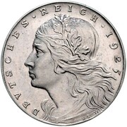 3 Reichsmark Pattern, Germany, 1925 reverse image