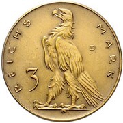 3 Reichsmark Pattern obverse image