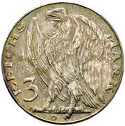 3 Reichsmark Pattern obverse image