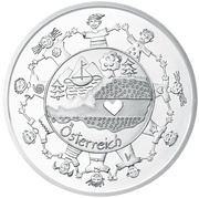 10 Euros Österreich; Silver reverse image