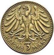 3 Reichsmark Pattern obverse image