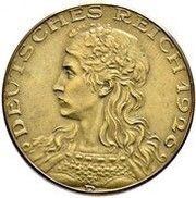 3 Reichsmark Pattern, Germany, 1926 reverse image