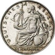 3 Reichsmark Pattern, Germany, 1926 reverse image