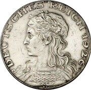 3 Reichsmark Pattern, Germany, 1926 reverse image