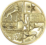 3 Reichsmark University in Marburg, Germany, 1927 reverse image
