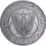 3 Reichsmark Liberation of Rhineland obverse image