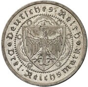 3 Reichsmark Walther von der Vogelweide - Pattern obverse image