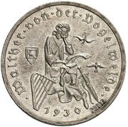 3 Reichsmark Walther von der Vogelweide - Pattern, Germany, 1930 reverse image