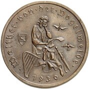 3 Reichsmark Walther von der Vogelweide - Pattern, Germany, 1930 reverse image