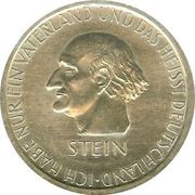3 Reichsmark Freiherr vom Stein, Germany, 1931 reverse image