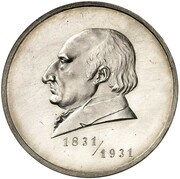 3 Reichsmark Freiherr vom Stein - Pattern, Germany, 1931 reverse image