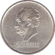 3 Reichsmark Goethe, Germany, 1932 reverse image