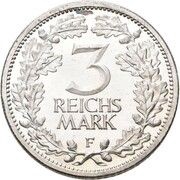 3 Reichsmark - Pattern, Germany, 1932 reverse image