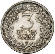 3 Reichsmark Pattern reverse image
