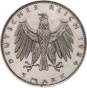 5 Reichsmark Pattern obverse image