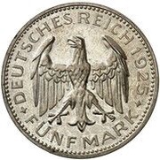 5 Mark Württemberg - Pattern obverse image