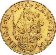 5 Reichsmark Bavaria - Pattern reverse image