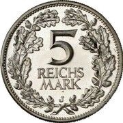 5 Reichsmark Rhineland - Pattern obverse image