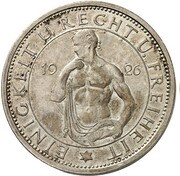 5 Reichsmark Pattern, Germany, 1926 reverse image