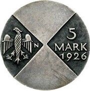 5 Reichsmark Pattern obverse image